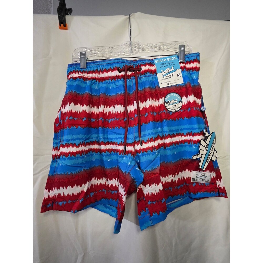 Beach Bros Acid Stripes Men's Swim Trunks Board Shorts M Multicolor PB-106-46